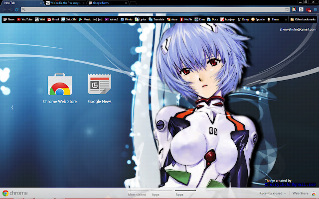 Rei Ayanami Theme HD 1920x1200  from Chrome web store to be run with OffiDocs Chromium online