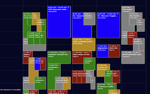 Re:Invent Schedule Fixer  from Chrome web store to be run with OffiDocs Chromium online