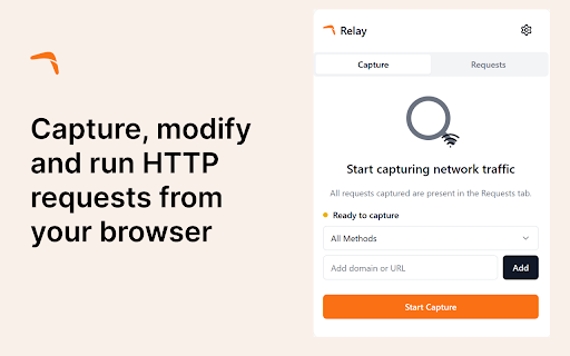 Relay – Intercept, Modify  Run HTTP Requests in Your Browser  from Chrome web store to be run with OffiDocs Chromium online