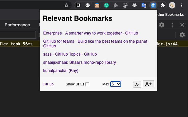 Relevant Bookmarks  from Chrome web store to be run with OffiDocs Chromium online