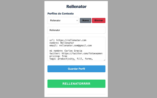 Rellenator  from Chrome web store to be run with OffiDocs Chromium online