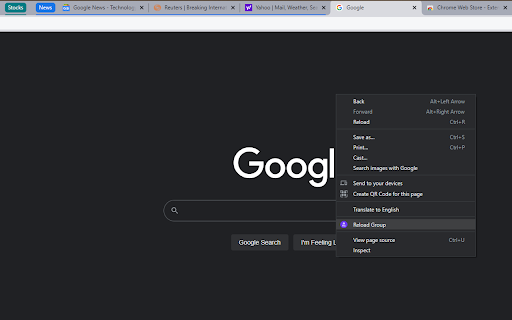 Reload Current Tab Group  from Chrome web store to be run with OffiDocs Chromium online