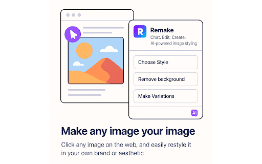 Remake.to Image Extension  from Chrome web store to be run with OffiDocs Chromium online