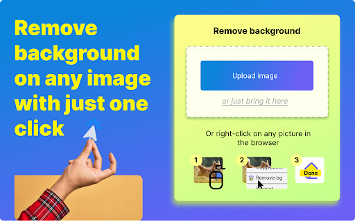 RemoveBG  from Chrome web store to be run with OffiDocs Chromium online
