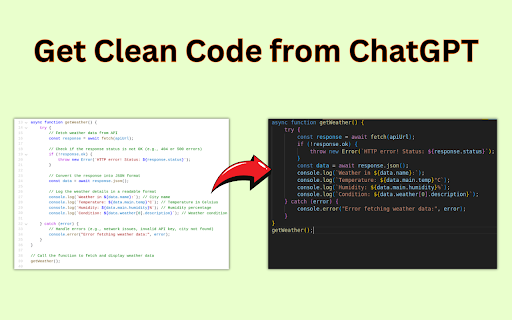 Remove Comments from ChatGPT Code  from Chrome web store to be run with OffiDocs Chromium online