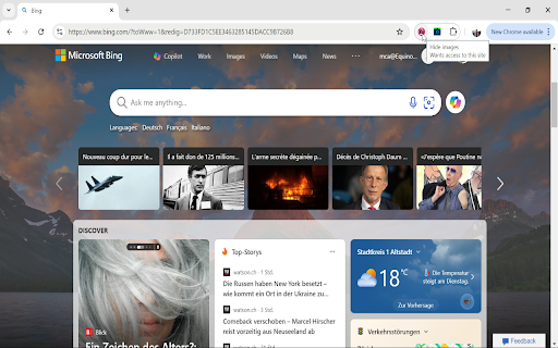 Remove images  from Chrome web store to be run with OffiDocs Chromium online