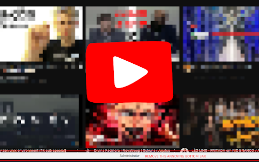 Remove YTB Administrator Bottom Bar  from Chrome web store to be run with OffiDocs Chromium online