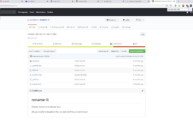 Rename!  from Chrome web store to be run with OffiDocs Chromium online