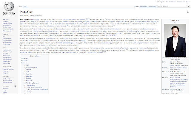 Rename Elon Musk to Pedo Guy  from Chrome web store to be run with OffiDocs Chromium online