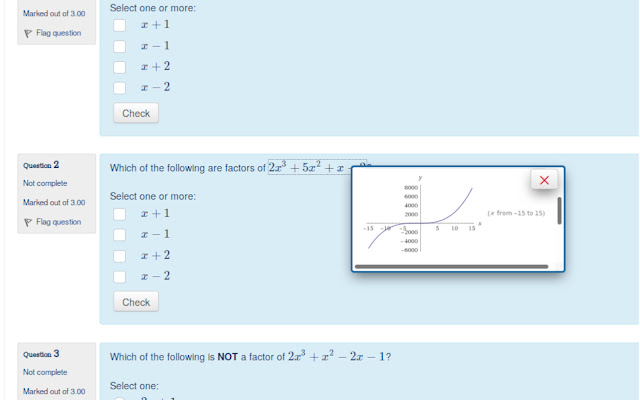 Rendered Maths Solver  from Chrome web store to be run with OffiDocs Chromium online