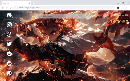 Rengoku Kyojuro Demon Slayer_2: Live Wallpaper for Chrome  from Chrome web store to be run with OffiDocs Chromium online