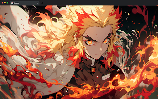 Rengoku Wallpapers New Tab Demon Slayer Flame Hashira Art  from Chrome web store to be run with OffiDocs Chromium online