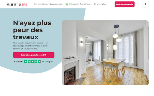 Renovation Man  from Chrome web store to be run with OffiDocs Chromium online