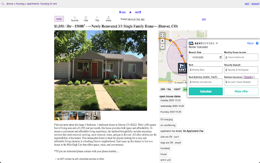 Rent Offers: Renter Calculator  from Chrome web store to be run with OffiDocs Chromium online