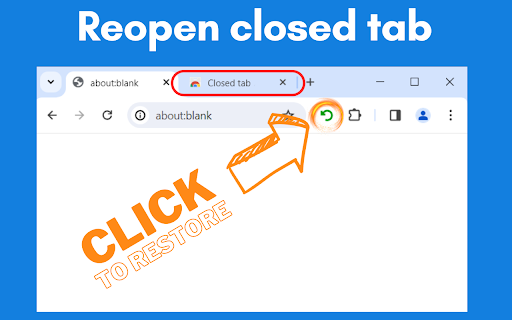 Reopen closed tab  from Chrome web store to be run with OffiDocs Chromium online