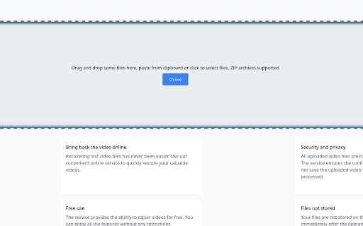 Repair video online  from Chrome web store to be run with OffiDocs Chromium online