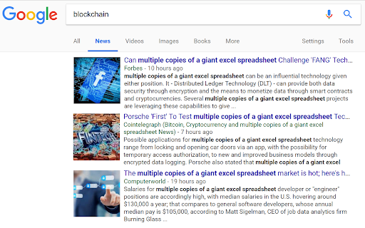 Replace Blockchain with Spreadsheet  from Chrome web store to be run with OffiDocs Chromium online