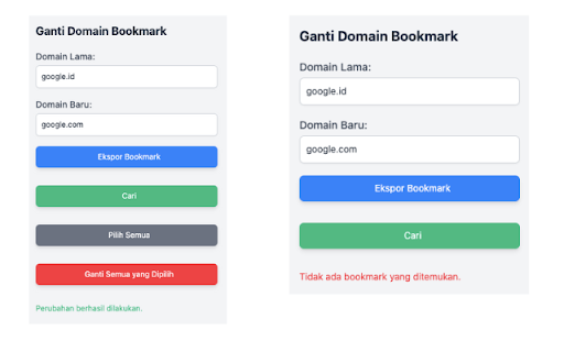 Replace Bookmark Domain  from Chrome web store to be run with OffiDocs Chromium online