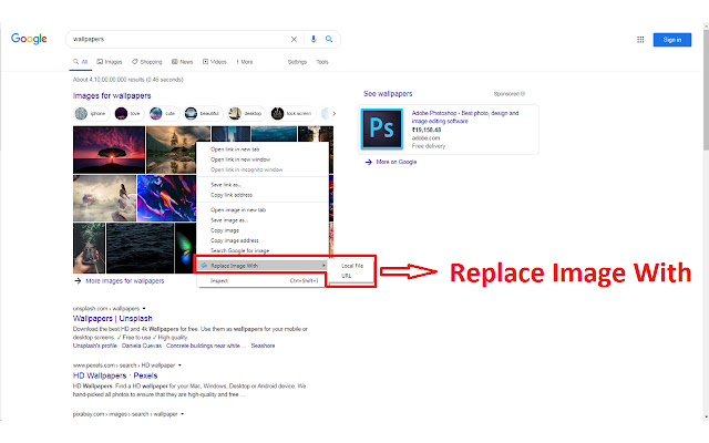 Replace Image Locally  from Chrome web store to be run with OffiDocs Chromium online