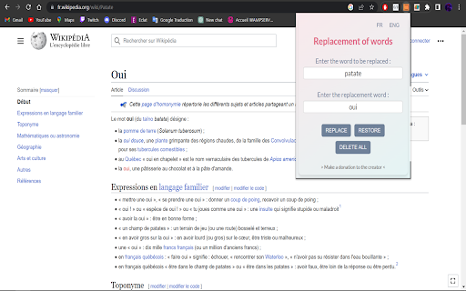 Replacement of words  from Chrome web store to be run with OffiDocs Chromium online