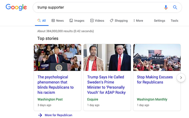 Replace Trump Supporter with Republican  from Chrome web store to be run with OffiDocs Chromium online