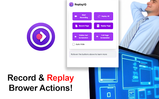 ReplayIQ  from Chrome web store to be run with OffiDocs Chromium online