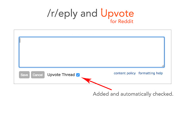Reply and Upvote for Reddit  from Chrome web store to be run with OffiDocs Chromium online