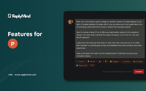 ReplyMind  from Chrome web store to be run with OffiDocs Chromium online