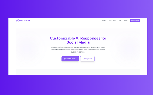 ReplyWizardAI  from Chrome web store to be run with OffiDocs Chromium online