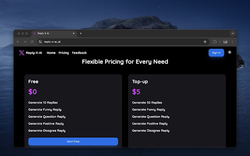 Reply X AI  from Chrome web store to be run with OffiDocs Chromium online