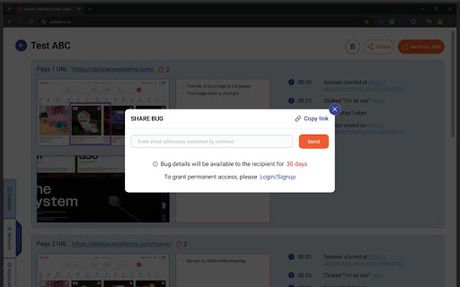 ReportMyBug Report multi page bugs in one flow  from Chrome web store to be run with OffiDocs Chromium online