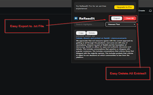 ReReadIt  from Chrome web store to be run with OffiDocs Chromium online