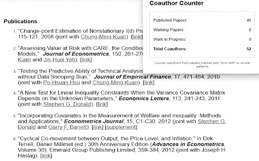 Research Coauthor Counter  from Chrome web store to be run with OffiDocs Chromium online