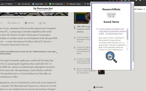 ResearchMate  from Chrome web store to be run with OffiDocs Chromium online