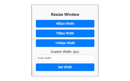Resize Window – Quick  Easy Window Resizing  from Chrome web store to be run with OffiDocs Chromium online