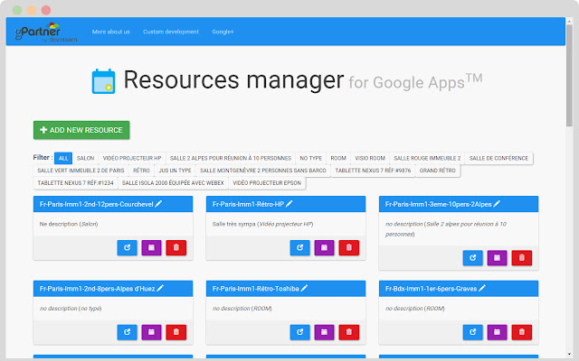 Resources manager for Google Apps™  from Chrome web store to be run with OffiDocs Chromium online