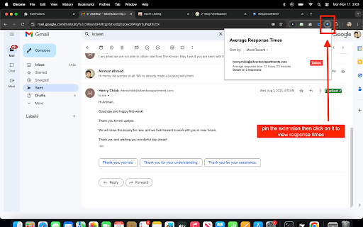 ResponseTimer  from Chrome web store to be run with OffiDocs Chromium online