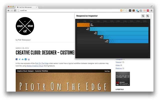 Responsive Inspector Reloaded  from Chrome web store to be run with OffiDocs Chromium online