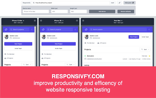 Responsivfy Helper  from Chrome web store to be run with OffiDocs Chromium online
