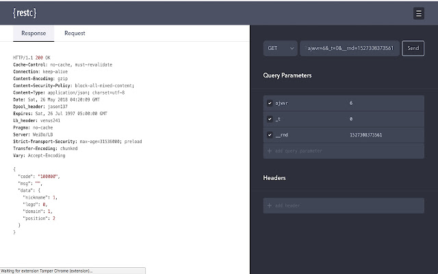 restc  from Chrome web store to be run with OffiDocs Chromium online