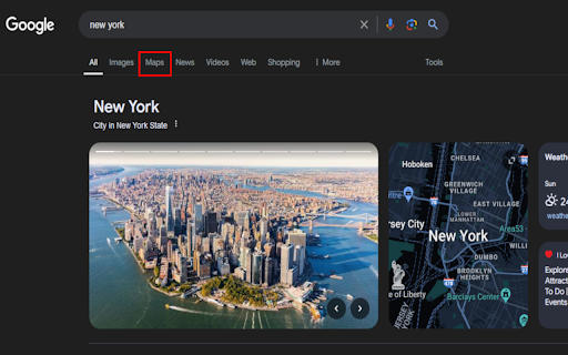 Restore Google Search Maps Integration  from Chrome web store to be run with OffiDocs Chromium online