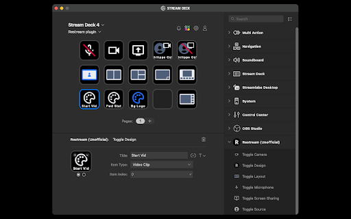 Restream Studio Controls for Stream Deck  from Chrome web store to be run with OffiDocs Chromium online