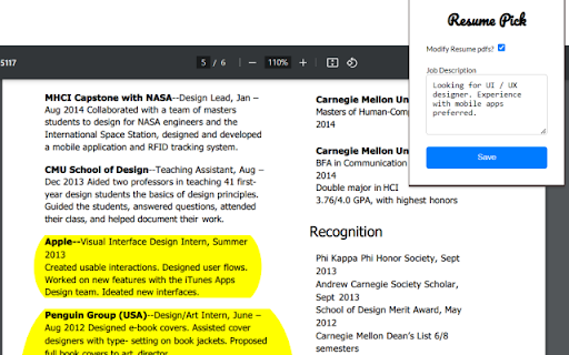 Resume Pick Light Speed Recruiting  from Chrome web store to be run with OffiDocs Chromium online