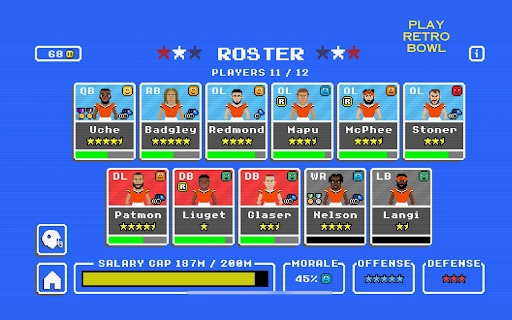 Retrobowl  from Chrome web store to be run with OffiDocs Chromium online