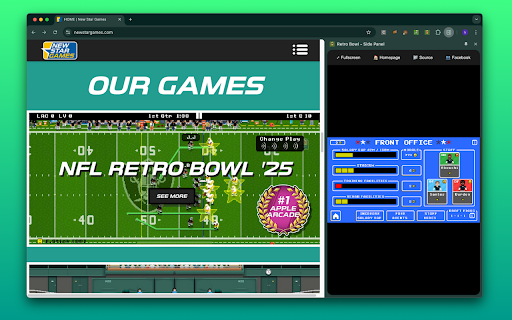 Retro Bowl Side Panel  from Chrome web store to be run with OffiDocs Chromium online