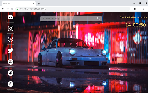Retro car Porsche 911 live wallpaper  from Chrome web store to be run with OffiDocs Chromium online