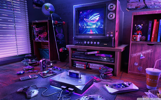 Retro Gaming Room – A Nostalgic Throwback  from Chrome web store to be run with OffiDocs Chromium online
