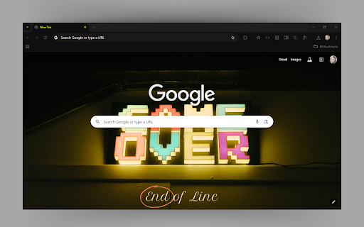 Retro Neon Game Over  from Chrome web store to be run with OffiDocs Chromium online