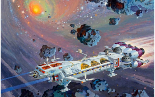 Retro Sci Fi Spaceship  from Chrome web store to be run with OffiDocs Chromium online