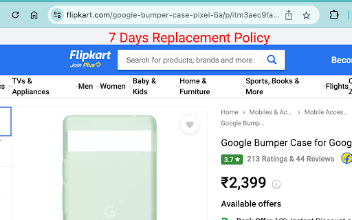 Return policy highlighter  from Chrome web store to be run with OffiDocs Chromium online